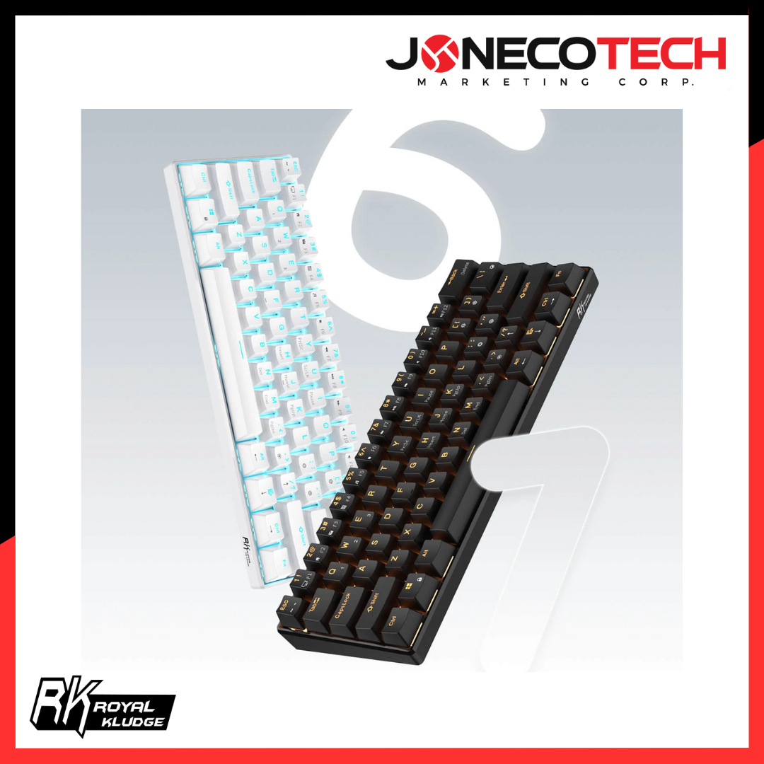 Royal Kludge - RK61 Wireless Swappable Switches Mechanical Gaming Keyboard (RED SWTICH/ BROWN SWITCH)